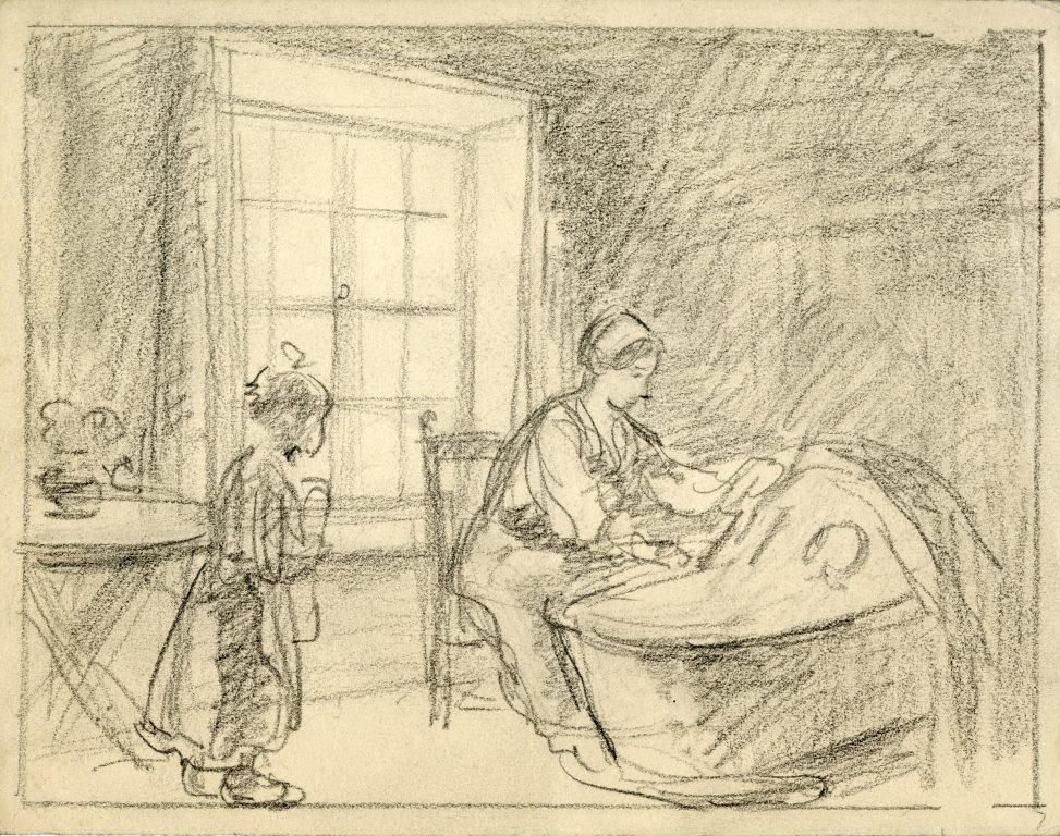 2012.047.399 Pencil sketch, c. 1920