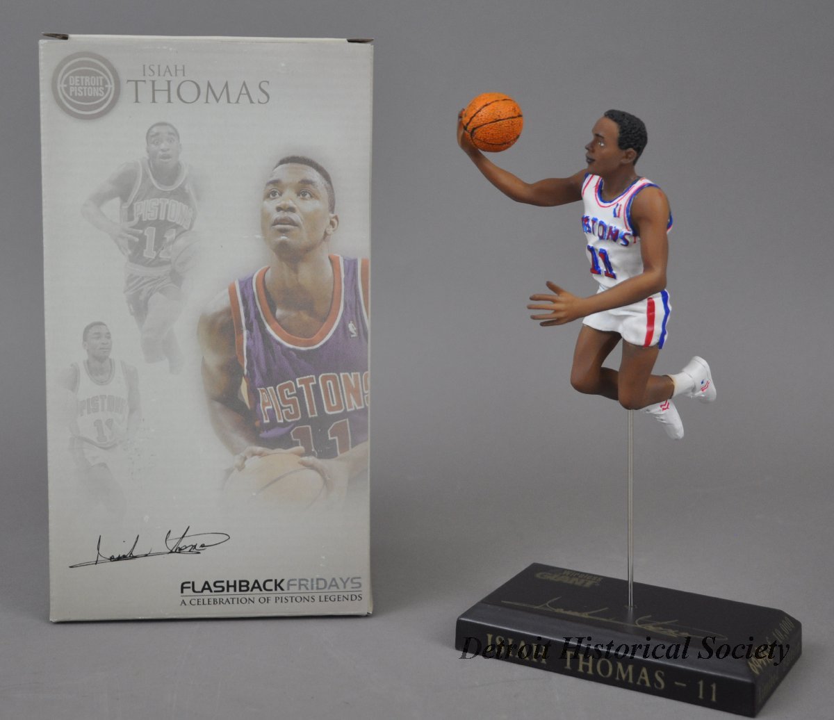 c. 2010, from the Detroit Historical Society collection. One limited edition plastic "Isiah Thomas" statue in original box One limited edition plastic "Isiah Thomas" statue in original box.