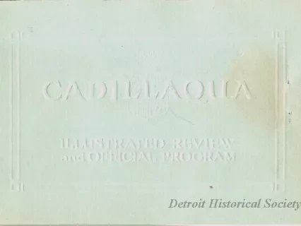 Program - Cadillaqua, Illustrated Review and Official Program