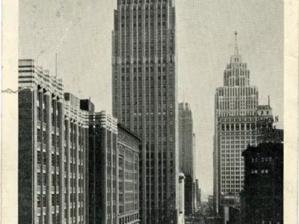 Postcard - Griswald Street Looking South, Detroit, Mich.