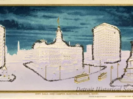 Postcard - City Hall and Campus Martius
