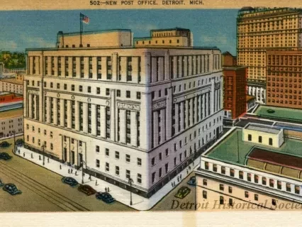 Postcard - 502. - New Post Office, Detroit, Mich.