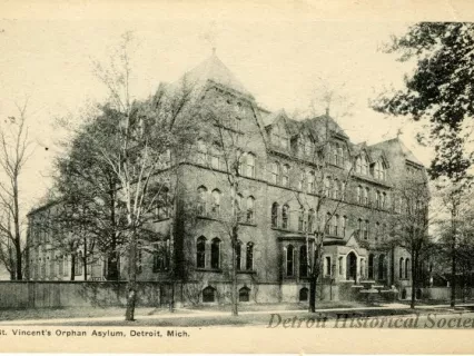 Postcard - St. Vincent's Orphan Asylum, Detroit, Mich.