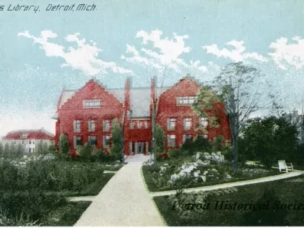 Postcard - Scrips [sic] Library, Detroit, Mich.