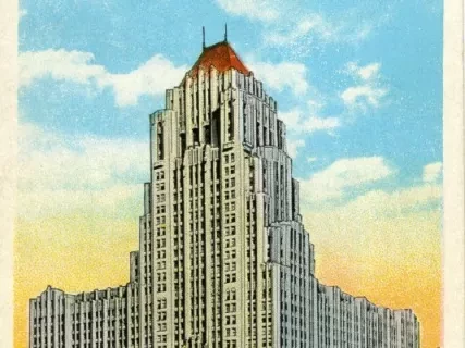 Postcard - Fisher Building, Detroit, Mich.