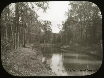 Transparency, Lantern-slide - Canal, Bell Isle - Detroit