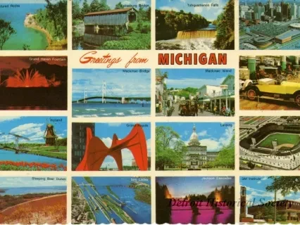 Postcard - Greetings from Michigan