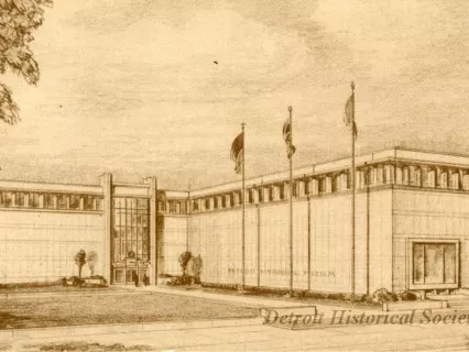 Postcard - Detroit Historical Museum