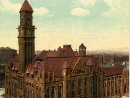 Postcard - Post Office, Detroit, Mich.
