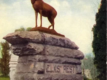 Postcard - Elks' Rest, Woodmere Cemetery, Detroit, Mich. - Elks' Rest, Woodmere Cemetry