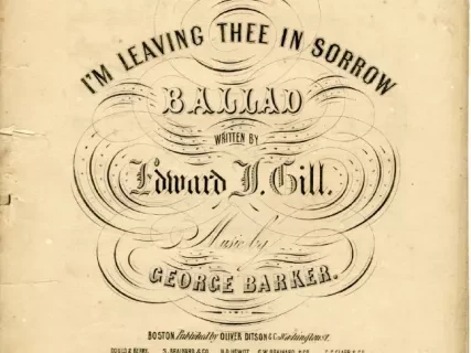 Music, Sheet - I'm Leaving Thee in Sorrow