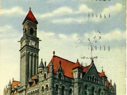 Postcard - Post Office, Detroit, Mich.