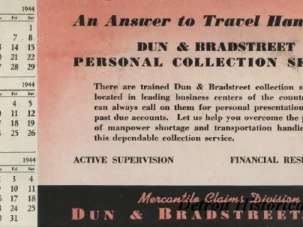 Blotter, Desk - Dun & Bradstreet, Inc.
Mercantile Claims Division