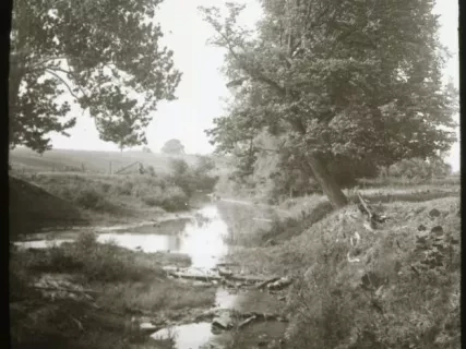 Transparency, Lantern-slide - On the River Rouge
