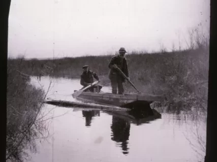 Transparency, Lantern-slide - Returning from Work near Wallin Mich