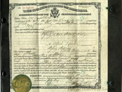 Certificate, Naturalization - Certificate of Naturalization