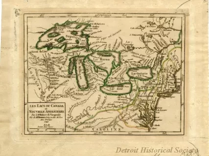 Map - Les Lacs du Canada et Nouvelle Angleterre
[The Lakes of Canada and New England]