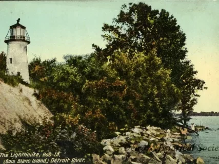 Postcard - The Lighthouse, Bob-Lo (Bois Blanc Island), Detroit River