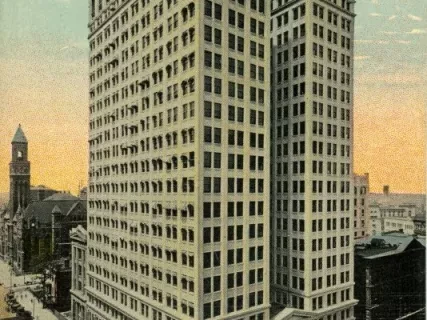 Postcard - Dime Savings Bank, Detroit.