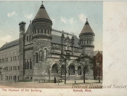 Postcard - The Museum of Art Building, Detroit, Mich. - The Museum of Art Building