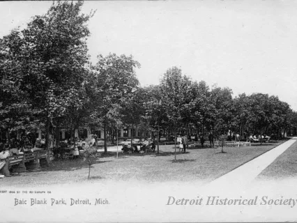 Postcard - Baic Blank [sic] Park, Detroit, Mich