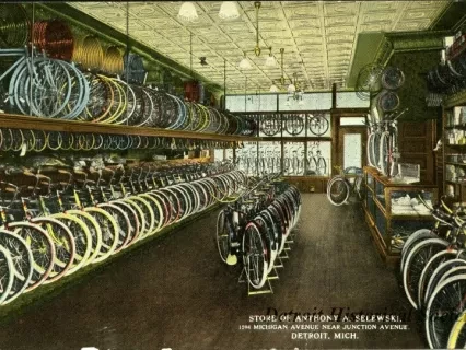 Postcard - Store of Anthony A. Selewski at 1594 Michigan Avenue near Junction Avenue, Detroit, Mich.
