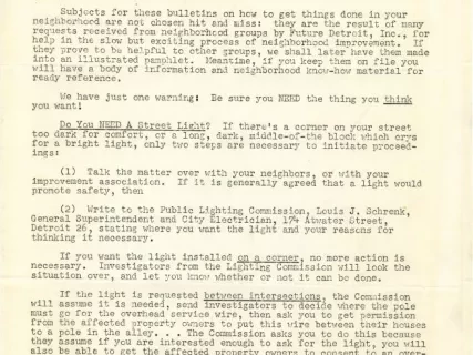 Newsletter - Neighborhood Bulletin No. II