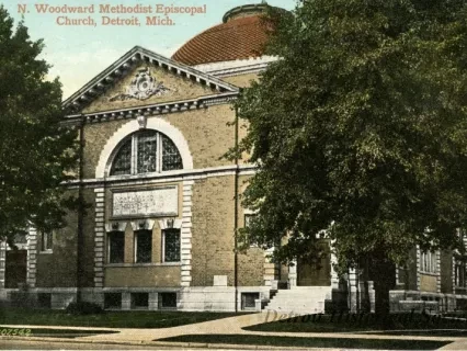 Postcard - N. Woodward Methodist Episcopal Church, Detroit, Mich.