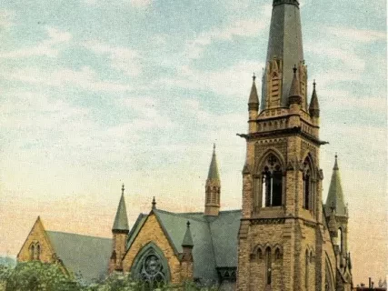 Postcard - Woodward Ave. Baptist Church, Detroit, Mich.