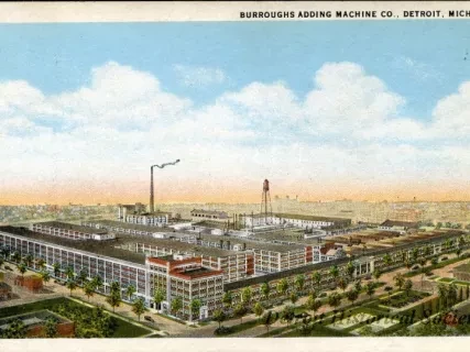 Postcard - Burroughs Adding Machine Co., Detroit, Mich.
