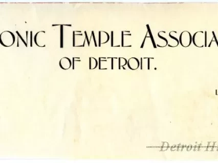 Paper, Letterhead - Masonic Temple Association of Detroit