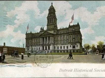 Postcard - Detroit, Mich. County Building.