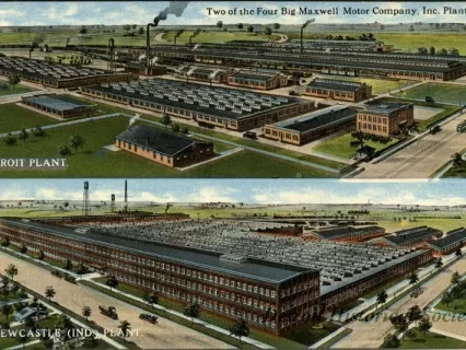 Postcard - Two of the Four Big Maxwell Motor Company Inc., Plants