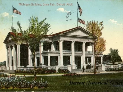 Postcard - Michigan Building, State Fair, Detroit, Mich.