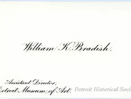 Card, Business - William K. Bradish