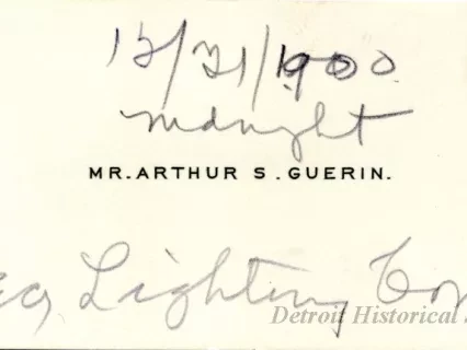 Card, Business - Mr. Arthur S. Guerin
