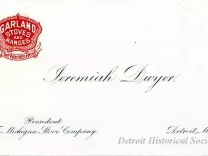 Card, Business - Jeremiah Dwyer