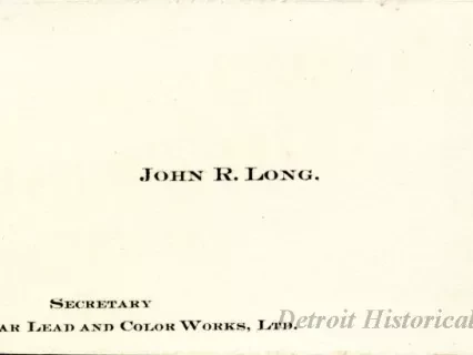 Card, Business - John R. Long
