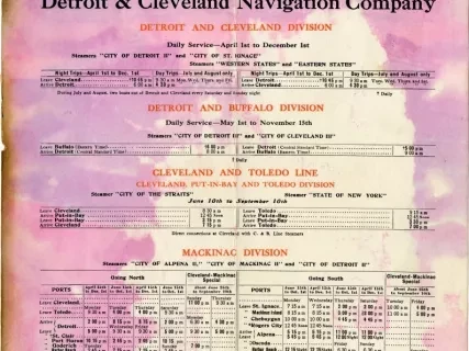 Brochure - 1913 Steamer Schedules