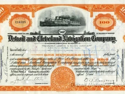 Certificate, Stock