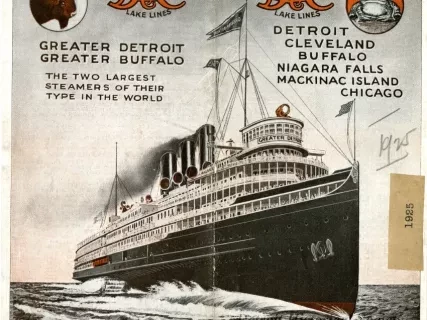 Brochure - D&C Lake Lines, Detroit, Cleveland, Buffalo, Niagara Falls, Mackinac Island, Chicago