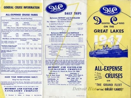 Brochure - D&C Delightful Cruises on the Great Lakes