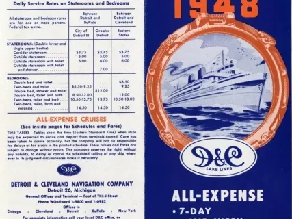 Brochure - Great Lakes Cruises 1948