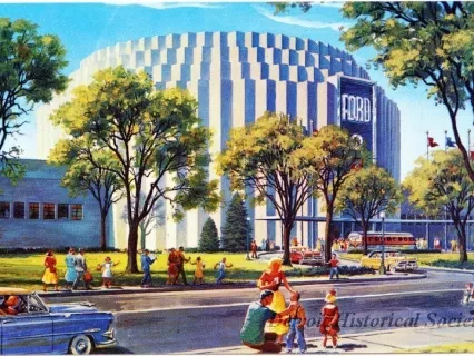 Postcard - Ford Rotunda - Dearborn, Michigan - Ford Rotunda