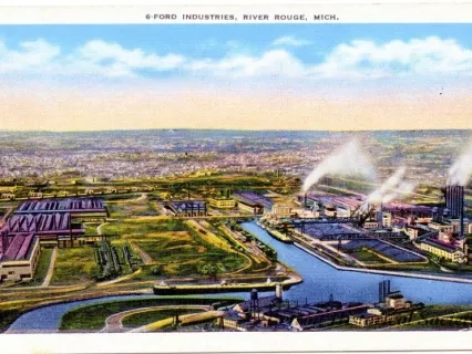 Postcard - Ford Industries, River Rouge, Mich. - Ford Industries, River Rouge, Mich.
