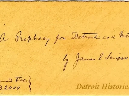 Envelope - A Prophecy for Detroit as a Metropolis