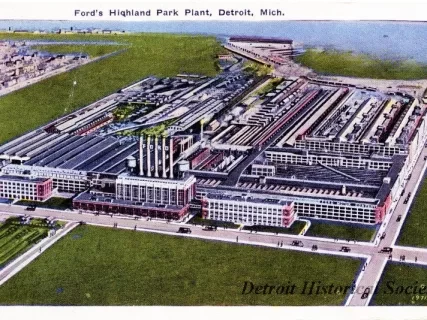 Postcard - Ford's Highland Park Plant, Detroit, Mich. - Ford's Highland Park Plant