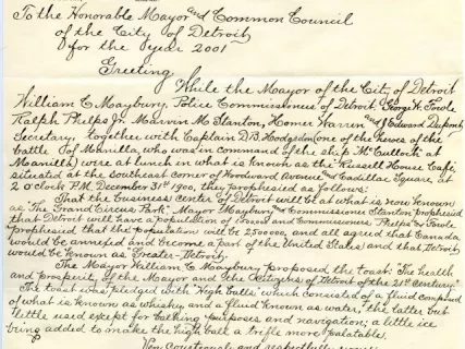 Letter - Metropolitan Police Commission