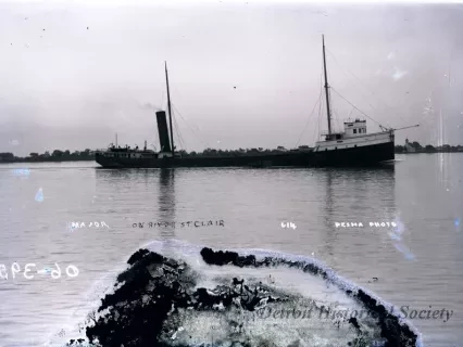 Negative, Glass-plate - MAJOR on River St. Clair