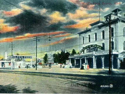 Postcard - Wolff's Park, Detroit, Mich.